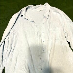 Blue button up